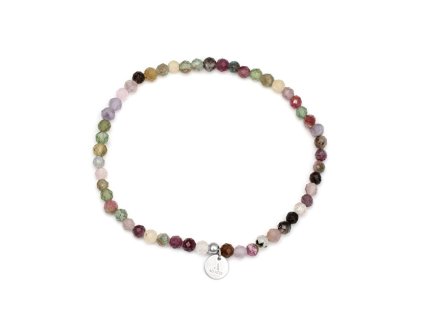 agato damsky naramek s barevnymi koralky turmalinu pol b09 17g 14999091060659