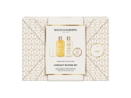 baylis harding sweet mandarin grapefruit gift wrapped candlelit bathing gift set 15003303190417