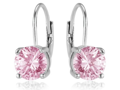 beneto stribrne nausnice s ruzovymi zirkony aguc2233 14730258102026