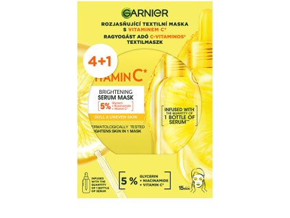 garnier sada rozjasnujicich textilnich masek s vitaminem c 4 1 ks 15007510124353