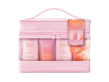 baylis harding jojoba vanilla almond oil luxury vanity bag gift set 15003338094316