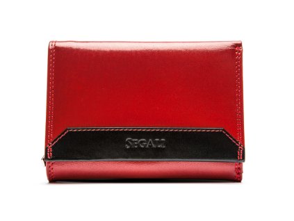 segali damska kozena penezenka 100 b red black 14905197090852