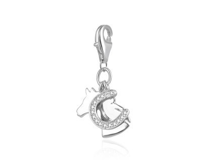 beneto stribrny privesek kun s podkovou agh601 14828442111750
