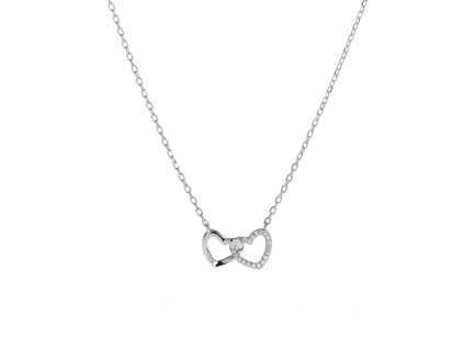 again stribrny nahrdelnik propojena srdicka ajna0016 14959025081634