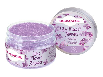 dermacol opojny telovy peeling serik flower care delicious body scrub lilac 200 g 14870116085905