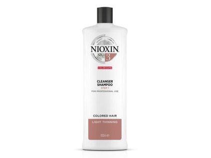 Nioxin Čisticí šampon pro jemné barvené mírně řídnoucí vlasy System 3 (Shampoo Cleanser System 3) (Objem 1000 ml)