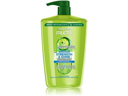 Garnier Posilující šampon pro všechny typy vlasů bez lesku a síly Fructis Strength & Shine (Strengthening Shampoo) (Objem 1000 ml)