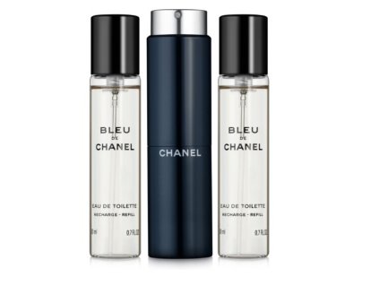 Bleu De Chanel - EDT (3 x 20 ml) + plnitelný flakon (Objem 60 ml)