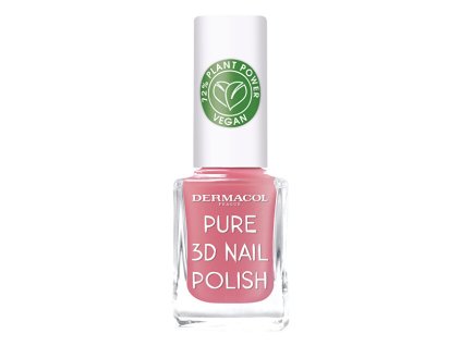 Dermacol Přírodní lak na nehty Pure 3D (Nail Polish) 11 ml (Odstín 02 Absolute White)