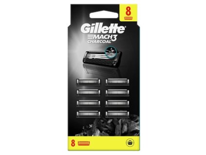Gillette Náhradní hlavice Mach3 Charcoal (Varianta 8 ks)