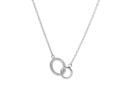 again modni stribrny nahrdelnik propojene krouzky ajna0024 14959050090747