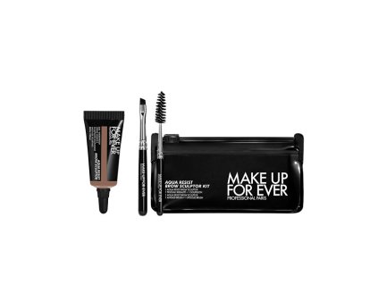 Make Up For Ever Sada pro úpravu obočí Aqua Resist Brow Sculptor Kit (Odstín 30 Soft Brown)