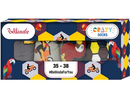 Bellinda Dárková sada ponožek Crazy Socks Box (Velikost 39-42)