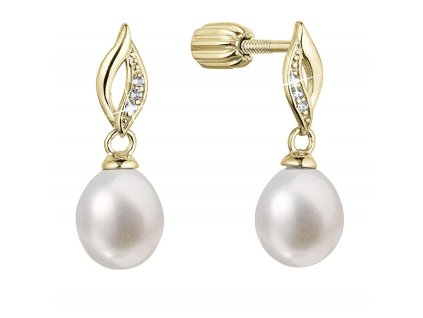 evolution group slusive pozlacene nausnice s pravou ricni perlou 31305 3 21104 1b 14938953102922