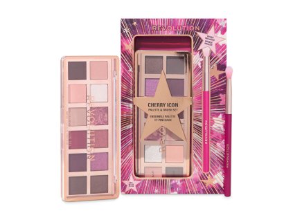 revolution cherie icon eye shadow palette and brush set 15008198073657