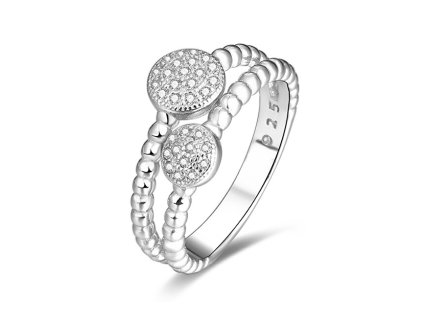 Beneto Stříbrný prsten se zirkony AGG335 (Obvod 58 mm)