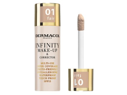 Dermacol Vysoce krycí make-up a korektor Infinity (Multi-Use Super Coverage Waterproof Touch) 20 g (Odstín 02 Beige)