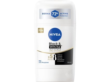nivea tuhy antiperspirant black white invisible silky smooth 50 ml 14902257115516