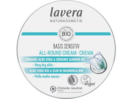 lavera intenzivni telovy krem pro suchou pokozku basis sensitiv all round cream 150 ml 14857276070448