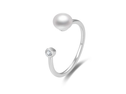 beneto otevreny stribrny prsten s pravou sladkovodni perlou agg467 14821313103007