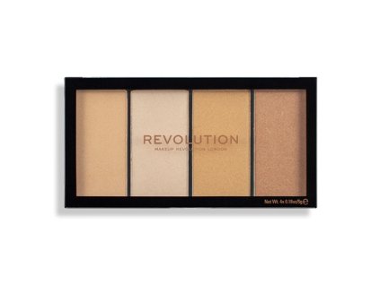 paletka rozjasnovacu revolution re loaded highlighter palette odstin lustre lights warm 4 x 14564581204817