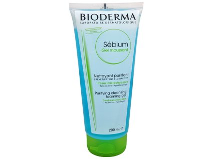 Bioderma Čisticí pěnivý gel pro smíšenou až mastnou pleť Sébium Gel Moussant (Purifying And Foaming Gel) (Objem 500 ml)