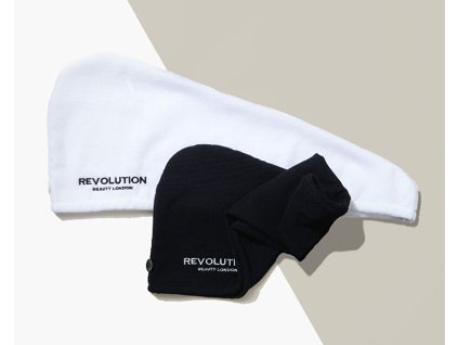 Revolution Haircare Elastický turban na vlasy (Microfibre Hair Wrap) (Varianta Koralová/bílá)