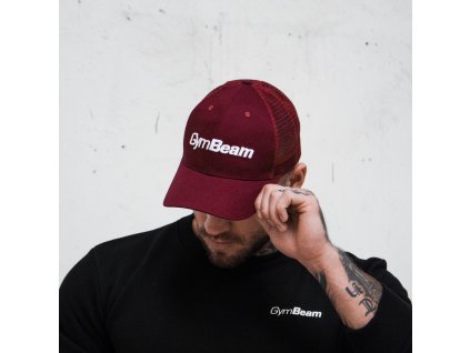 Kšiltovka Mesh Panel Cap Burgundy - GymBeam