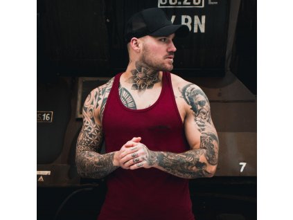 Tílko Stringer Tank Top Burgundy - GymBeam