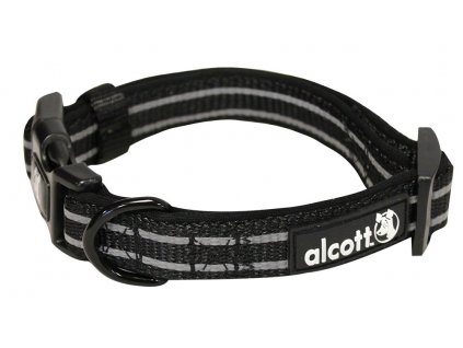 Alcott Reflexní obojek pro psy Adventure černý velikost S
