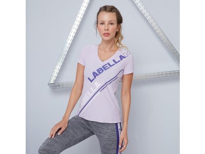 Dámské tričko Color Block Purple - LABELLAMAFIA