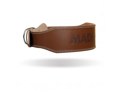 Fitness opasek Full Leather Chocolate Brown - MADMAX