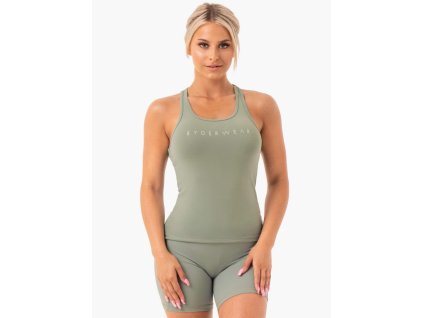 Dámské tílko Hype Racer Back Olive - Ryderwear