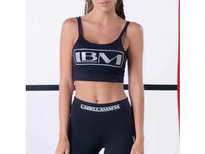Sportovní podprsenka Silver Details Black - LABELLAMAFIA