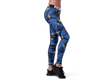 Dámské legíny Mid Waist Ocean Power blue - NEBBIA