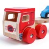 Bigjigs Toys Dřevěný kamion s auty