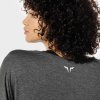 Dámské Tričko Batwing Top Black Marl - SQUATWOLF