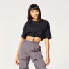 Dámské tričko Code Crop V Neck Black - SQUATWOLF