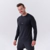 Pánské tričko Long-Sleeve Layer Up Black - NEBBIA