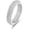 Beneto Stříbrný prsten s krystaly AGG203