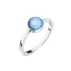 Evolution Group Stříbrný prsten s modrým opálem 15001.3 lt.blue
