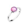 Evolution Group Stříbrný prsten s růžovým opálem 15001.3 pink