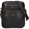 Lagen Pánská kožená crossbody taška 6048 BLK