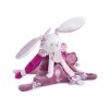Doudou Dárková sada - Hračka s úchytem na dudlík králíček 17 cm