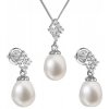 Evolution Group Luxusní stříbrná souprava s pravými perlami Pavona 29018.1 (náušnice, řetízek, přívěsek)