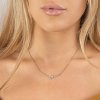AGAIN Jewelry Stříbrný náhrdelník se třpytivým srdíčkem AJNA0006