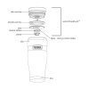 Thermos Style Vodotěsný termohrnek s madlem - matně černá 470 ml