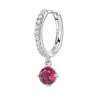 Brosway Kruhová single náušnice Fancy Passion Ruby FPR86