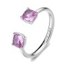 Brosway Otevřený stříbrný prsten Fancy Vibrant Pink FVP11
