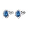 Brosway Elegantní stříbrné náušnice Fancy Freedom Blue FFB12